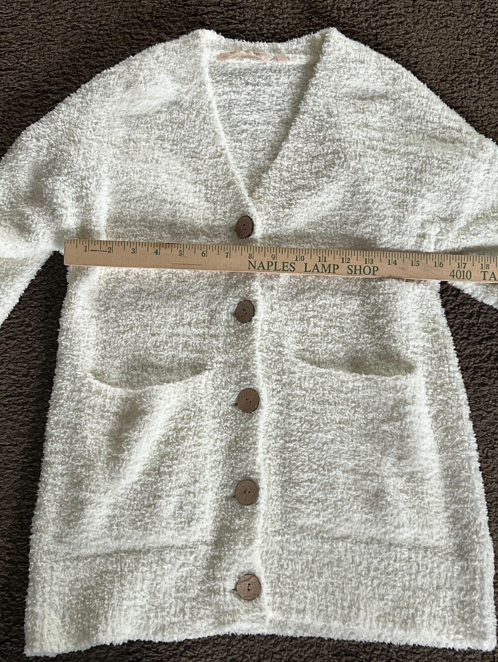 Soft Surroundings Cream Textured Cardigan - Picture 8 of 8